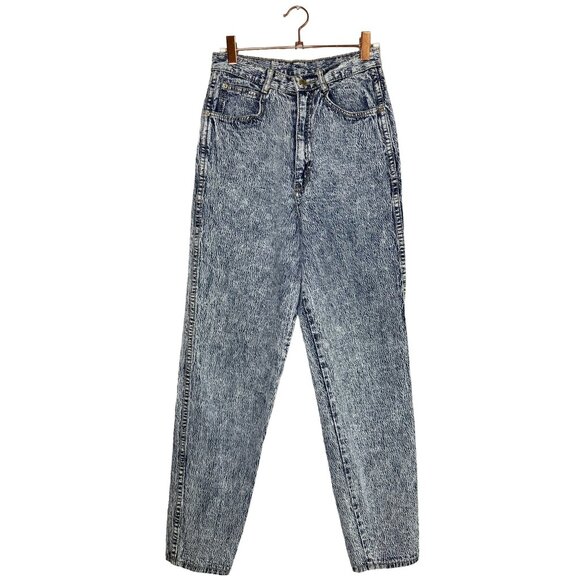 Vintage Gitano Tapered Leg Jeans Size 26 Acid Wash Skinny Leg High Rise - Picture 3 of 10